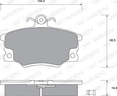 Ween 151-1401 - Kit de plaquettes de frein, frein à disque cwaw.fr