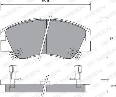 Ween 151-1403 - Kit de plaquettes de frein, frein à disque cwaw.fr