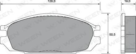 Ween 151-1414 - Kit de plaquettes de frein, frein à disque cwaw.fr