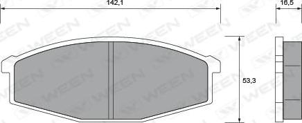 Ween 151-1416 - Kit de plaquettes de frein, frein à disque cwaw.fr