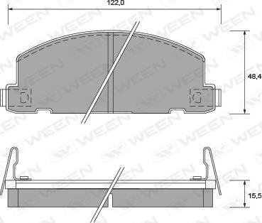 Ween 151-1418 - Kit de plaquettes de frein, frein à disque cwaw.fr