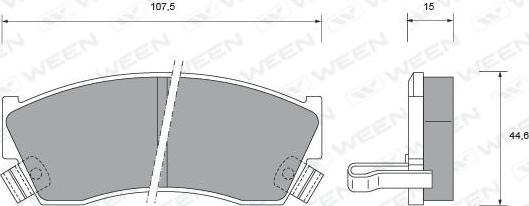 Ween 151-1484 - Kit de plaquettes de frein, frein à disque cwaw.fr