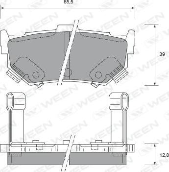 Ween 151-1485 - Kit de plaquettes de frein, frein à disque cwaw.fr