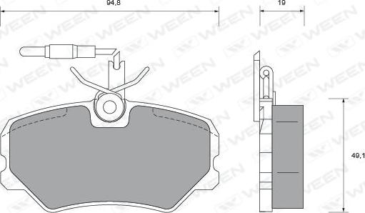 Ween 151-1439 - Kit de plaquettes de frein, frein à disque cwaw.fr