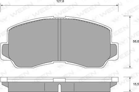 Ween 151-1434 - Kit de plaquettes de frein, frein à disque cwaw.fr