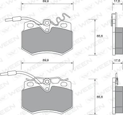 Ween 151-1437 - Kit de plaquettes de frein, frein à disque cwaw.fr