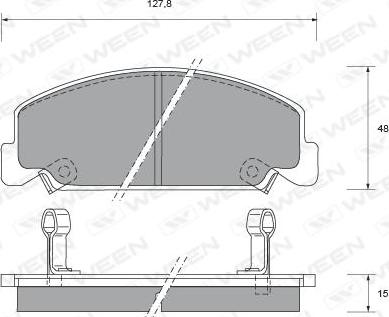 Ween 151-1426 - Kit de plaquettes de frein, frein à disque cwaw.fr