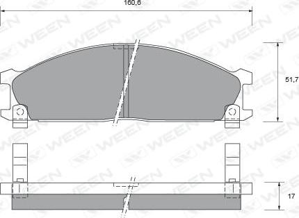 Ween 151-1428 - Kit de plaquettes de frein, frein à disque cwaw.fr