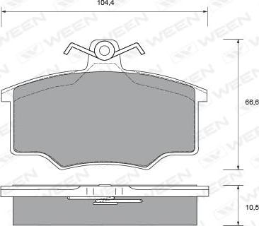 Ween 151-1471 - Kit de plaquettes de frein, frein à disque cwaw.fr