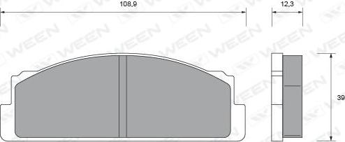 Ween 151-1597 - Kit de plaquettes de frein, frein à disque cwaw.fr