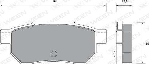 Ween 151-1549 - Kit de plaquettes de frein, frein à disque cwaw.fr