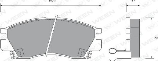 Ween 151-1544 - Kit de plaquettes de frein, frein à disque cwaw.fr