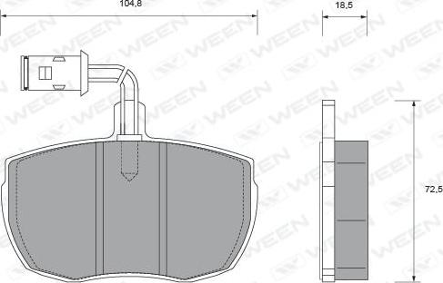 Ween 151-1550 - Kit de plaquettes de frein, frein à disque cwaw.fr