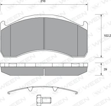 Ween 151-1551 - Kit de plaquettes de frein, frein à disque cwaw.fr