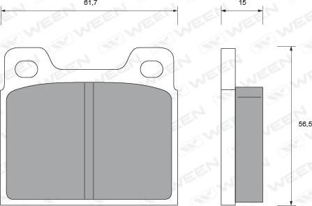 Ween 151-1563 - Kit de plaquettes de frein, frein à disque cwaw.fr