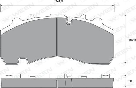 Ween 151-1562 - Kit de plaquettes de frein, frein à disque cwaw.fr