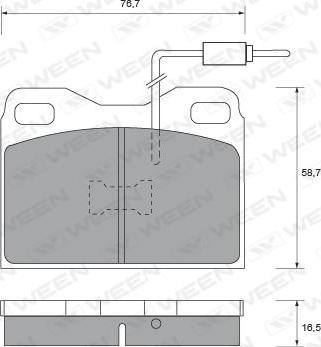 Ween 151-1506 - Kit de plaquettes de frein, frein à disque cwaw.fr