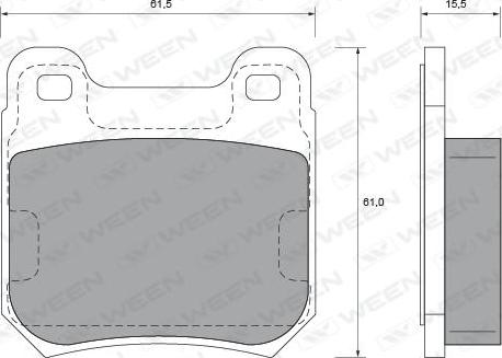 Ween 151-1508 - Kit de plaquettes de frein, frein à disque cwaw.fr