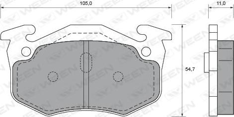 Ween 151-1503 - Kit de plaquettes de frein, frein à disque cwaw.fr