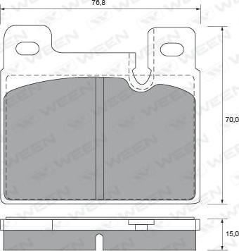 Ween 151-1511 - Kit de plaquettes de frein, frein à disque cwaw.fr