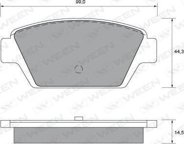 Ween 151-1518 - Kit de plaquettes de frein, frein à disque cwaw.fr