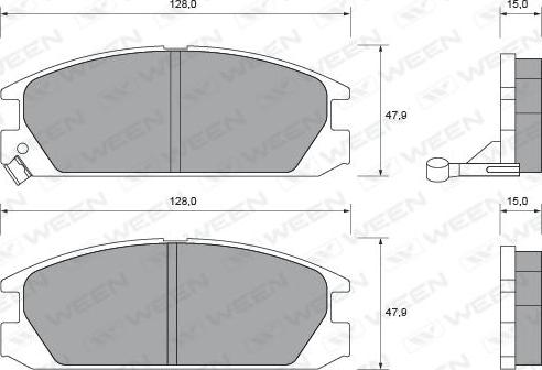 Ween 151-1513 - Kit de plaquettes de frein, frein à disque cwaw.fr