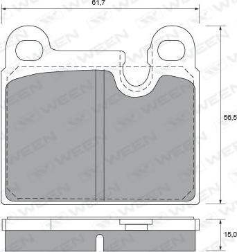 Ween 151-1512 - Kit de plaquettes de frein, frein à disque cwaw.fr