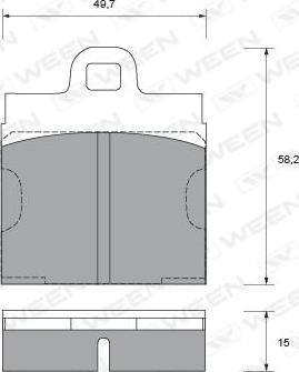 Ween 151-1581 - Kit de plaquettes de frein, frein à disque cwaw.fr