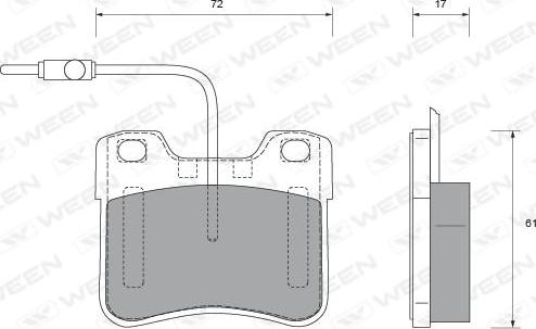 Ween 151-1583 - Kit de plaquettes de frein, frein à disque cwaw.fr