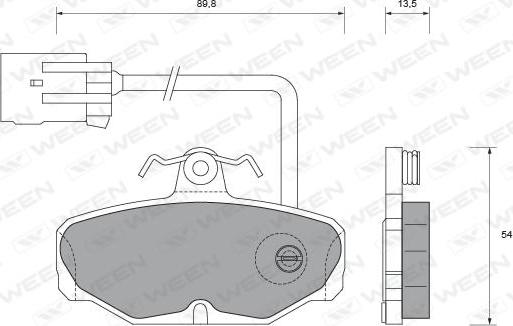 Ween 151-1587 - Kit de plaquettes de frein, frein à disque cwaw.fr