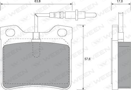 Ween 151-1535 - Kit de plaquettes de frein, frein à disque cwaw.fr