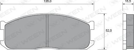 Ween 151-1533 - Kit de plaquettes de frein, frein à disque cwaw.fr