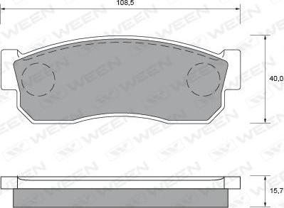 Ween 151-1537 - Kit de plaquettes de frein, frein à disque cwaw.fr