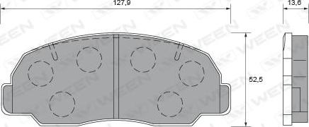 Ween 151-1529 - Kit de plaquettes de frein, frein à disque cwaw.fr