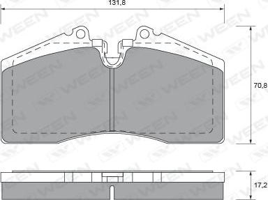 Ween 151-1520 - Kit de plaquettes de frein, frein à disque cwaw.fr