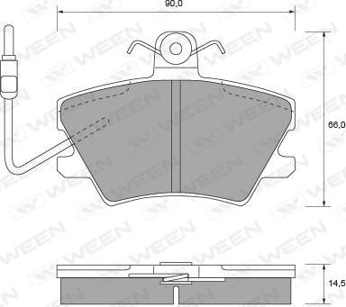 Ween 151-1522 - Kit de plaquettes de frein, frein à disque cwaw.fr