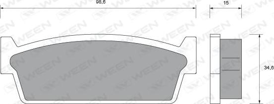 Ween 151-1574 - Kit de plaquettes de frein, frein à disque cwaw.fr