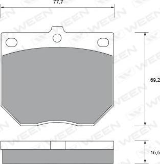 Ween 151-1570 - Kit de plaquettes de frein, frein à disque cwaw.fr