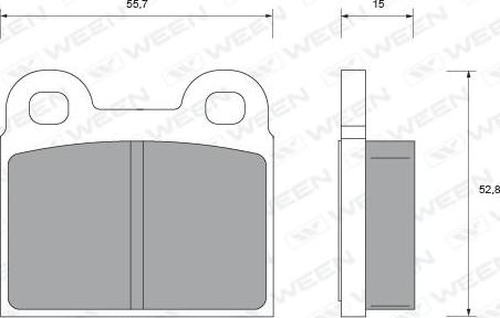 Ween 151-1571 - Kit de plaquettes de frein, frein à disque cwaw.fr