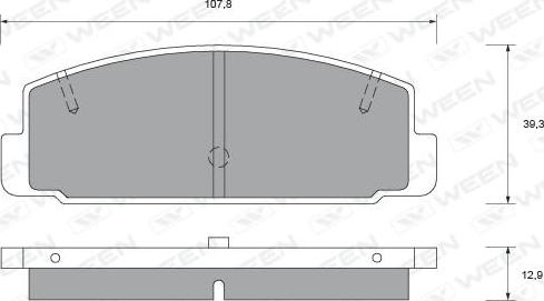 Ween 151-1578 - Kit de plaquettes de frein, frein à disque cwaw.fr