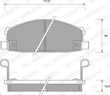 Ween 151-1572 - Kit de plaquettes de frein, frein à disque cwaw.fr