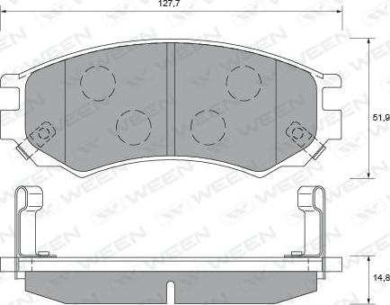 Ween 151-1694 - Kit de plaquettes de frein, frein à disque cwaw.fr