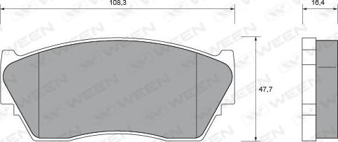 Ween 151-1691 - Kit de plaquettes de frein, frein à disque cwaw.fr