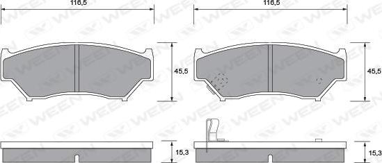 Ween 151-1693 - Kit de plaquettes de frein, frein à disque cwaw.fr