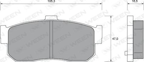 Ween 151-1692 - Kit de plaquettes de frein, frein à disque cwaw.fr