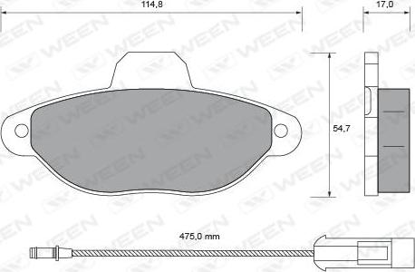 Ween 151-1648 - Kit de plaquettes de frein, frein à disque cwaw.fr