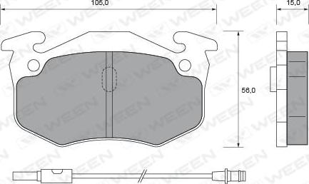 Ween 151-1654 - Kit de plaquettes de frein, frein à disque cwaw.fr