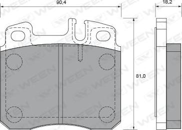 Ween 151-1655 - Kit de plaquettes de frein, frein à disque cwaw.fr