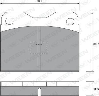 Ween 151-1653 - Kit de plaquettes de frein, frein à disque cwaw.fr