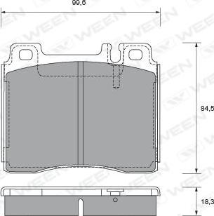 Ween 151-1657 - Kit de plaquettes de frein, frein à disque cwaw.fr